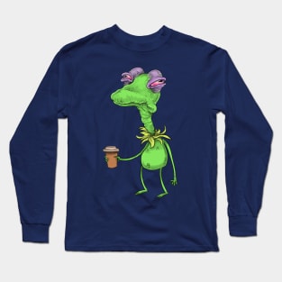 Kermit before coffee Long Sleeve T-Shirt